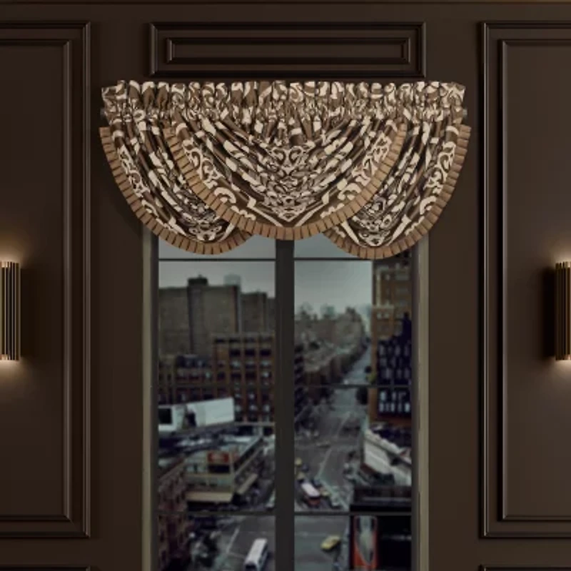 Queen Street Seymour Rod Pocket Waterfall Valance