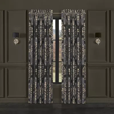 Queen Street Sayreville Rod Pocket Light-Filtering Set of 2 Curtain Panel