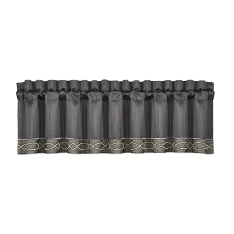 Queen Street Darwin Charcoal Rod Pocket Valance