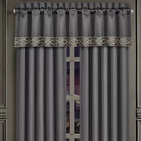Queen Street Darwin Charcoal Rod Pocket Valance