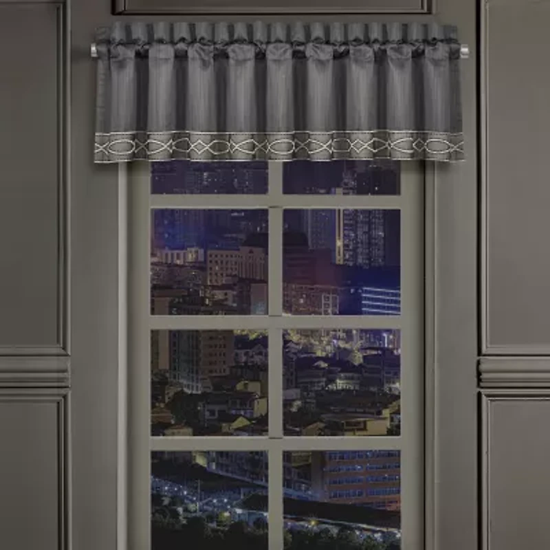 Queen Street Darwin Charcoal Rod Pocket Valance