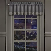 Queen Street Darwin Charcoal Rod Pocket Valance