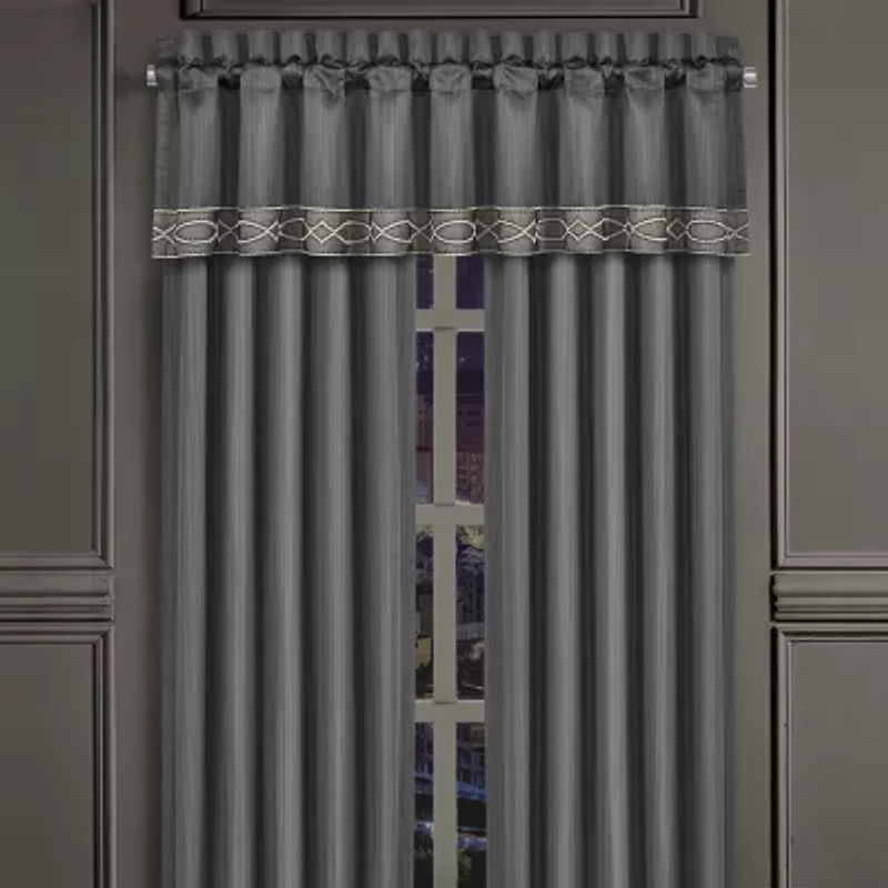 Queen Street Darwin Charcoal Rod Pocket Valance