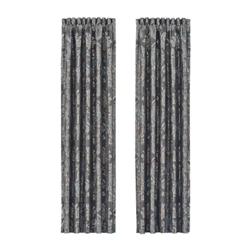 Queen Street Woodmere Rod Pocket Light-Filtering Set of 2 Curtain Panel