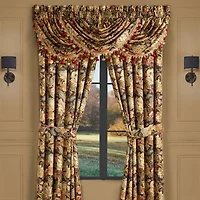Five Queens Court Stefania Rod Pocket Energy Saving Light-Filtering Set of 2 Curtain Panel