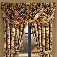 Five Queens Court Stefania Rod Pocket Waterfall Valance