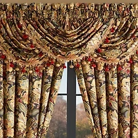 Five Queens Court Stefania Rod Pocket Waterfall Valance