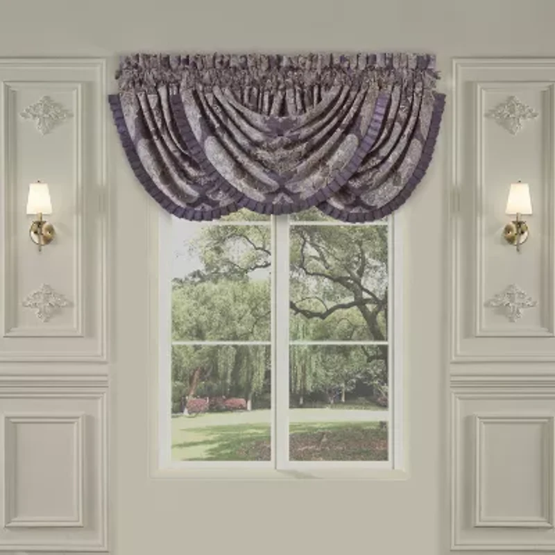 Five Queens Court Dominique Rod Pocket Energy Saving Light-Filtering Single Curtain Panel