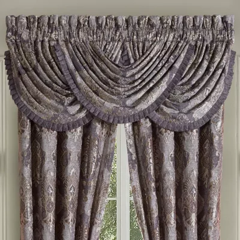 Five Queens Court Dominique Rod Pocket Energy Saving Light-Filtering Single Curtain Panel