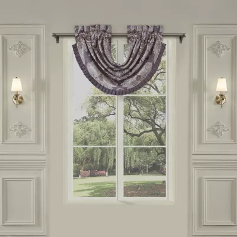 Five Queens Court Dominique Rod Pocket Energy Saving Light-Filtering Single Curtain Panel