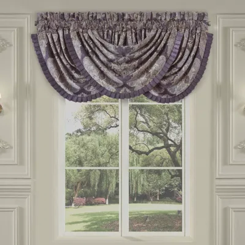 Five Queens Court Dominique Rod Pocket Energy Saving Light-Filtering Single Curtain Panel