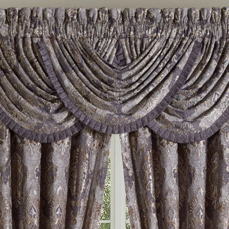 Five Queens Court Dominique Rod Pocket Energy Saving Light-Filtering Single Curtain Panel