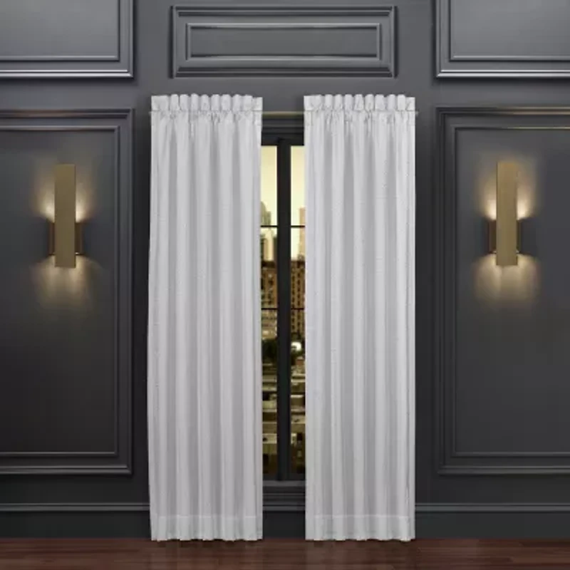 Queen Street Belize Rod Pocket Light-Filtering Set of 2 Curtain Panel