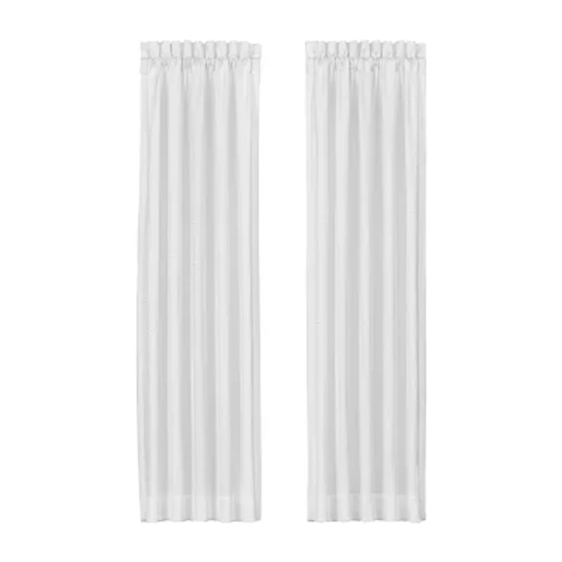 Queen Street Belize Rod Pocket Light-Filtering Set of 2 Curtain Panel