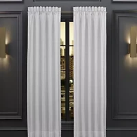 Queen Street Belize Rod Pocket Light-Filtering Set of 2 Curtain Panel