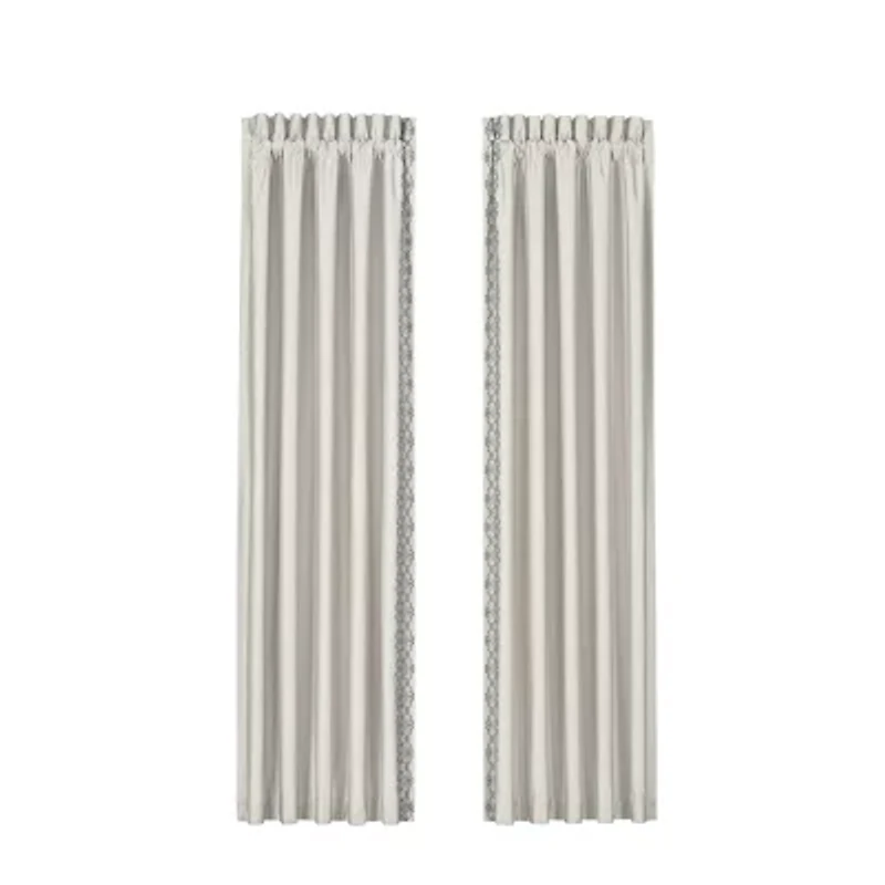 Queen Street Avelina Rod Pocket Light-Filtering Set of 2 Curtain Panel