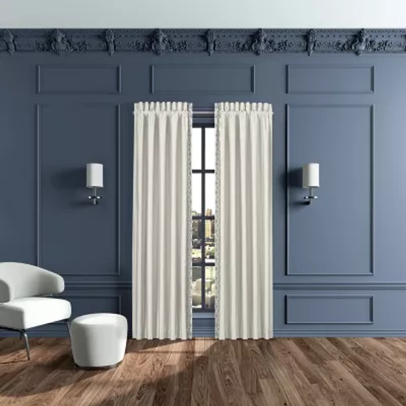 Queen Street Avelina Rod Pocket Light-Filtering Set of 2 Curtain Panel