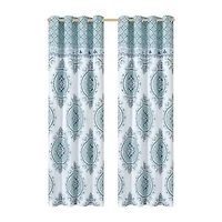 Queen Street Afton Rod Pocket Light-Filtering Set of 2 Curtain Panel