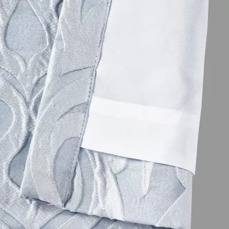 Queen Street Linda Rod Pocket Embellished Light-Filtering Set of 2 Curtain Panel