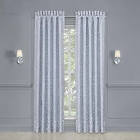 Queen Street Linda Rod Pocket Embellished Light-Filtering Set of 2 Curtain Panel