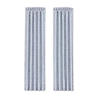 Queen Street Linda Rod Pocket Embellished Light-Filtering Set of 2 Curtain Panel