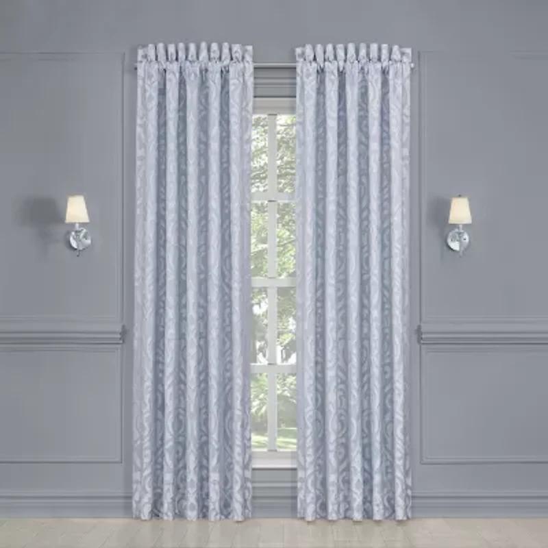 Queen Street Linda Rod Pocket Embellished Light-Filtering Set of 2 Curtain Panel