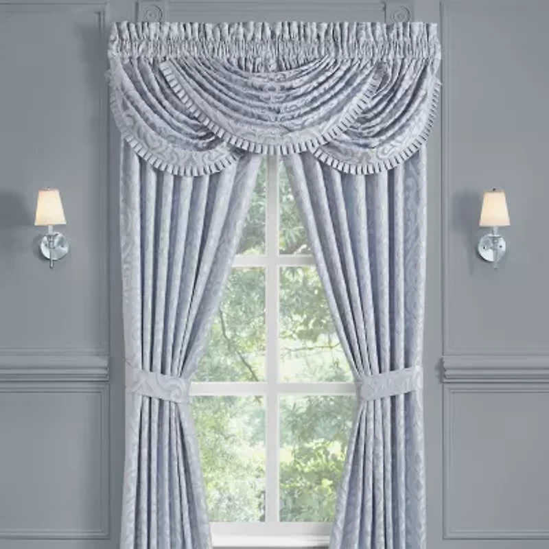 Queen Street Linda Rod Pocket Embellished Light-Filtering Set of 2 Curtain Panel