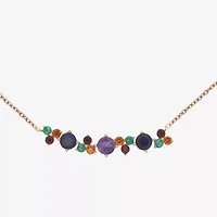 Limited Quantities! Womens Lab Created Multi Color 10K Rose Gold 18 Inch Pendant Necklace
