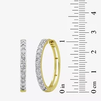 1 CT. T.W. Natural White Diamond 10K or 14K White, Yellow, Rose Gold 22.5mm Hoop Earrings