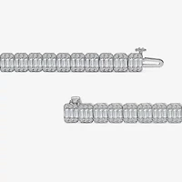 (I / I1) Womens 5 CT. T.W. Lab Grown White Diamond 10K White Gold 7 Inch Tennis Bracelet