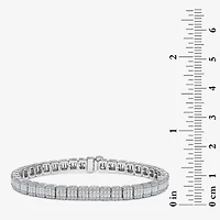 (I / I1) Womens 5 CT. T.W. Lab Grown White Diamond 10K White Gold 7 Inch Tennis Bracelet