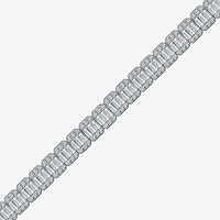 (I / I1) Womens 5 CT. T.W. Lab Grown White Diamond 10K White Gold 7 Inch Tennis Bracelet