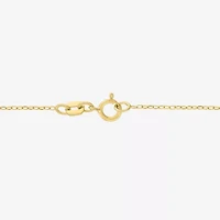 Yes, Please! Womens Lab Created White Sapphire 14K Gold Over Silver Cross 18 Inch Pendant Necklace