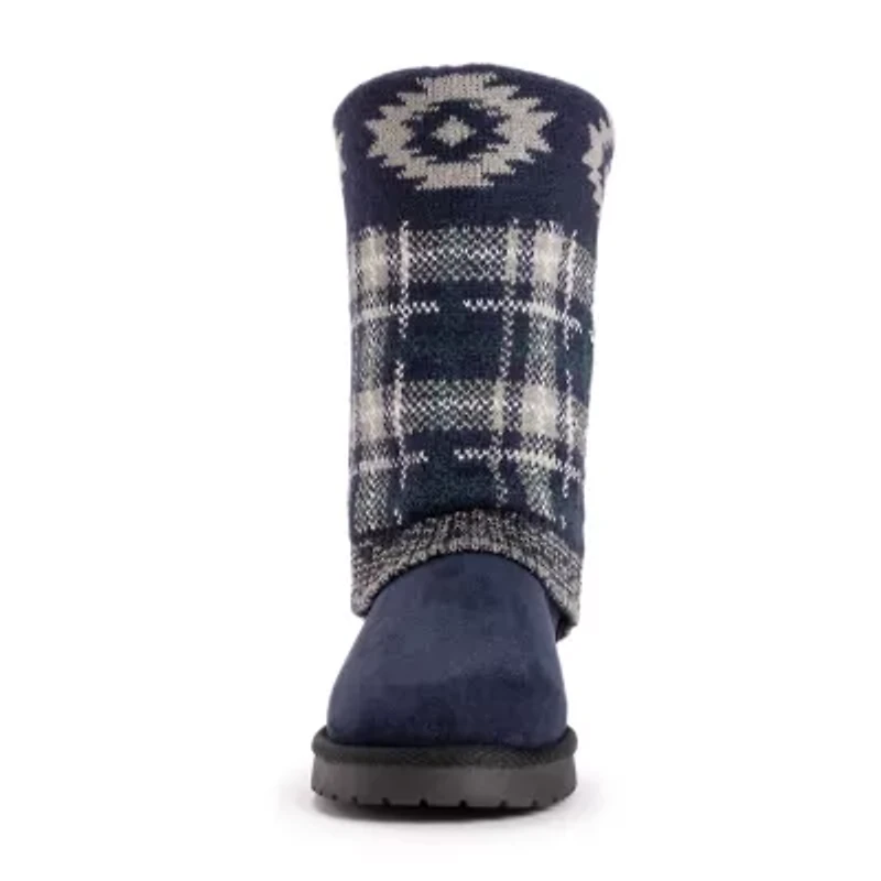 Muk Luks Womens Cheryl Flat Heel Winter Boots