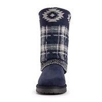 Muk Luks Womens Cheryl Flat Heel Winter Boots