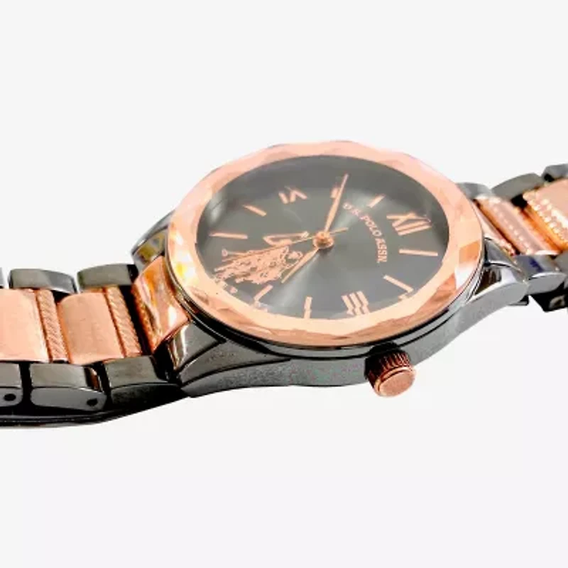 U.S. Polo Assn. Womens Two Tone 2-pc. Watch Boxed Set Usc6034jc