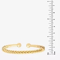 Silver Reflections Womens 14K Gold Over Brass Cuff Bracelet