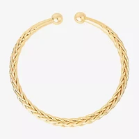 Silver Reflections Womens 14K Gold Over Brass Cuff Bracelet