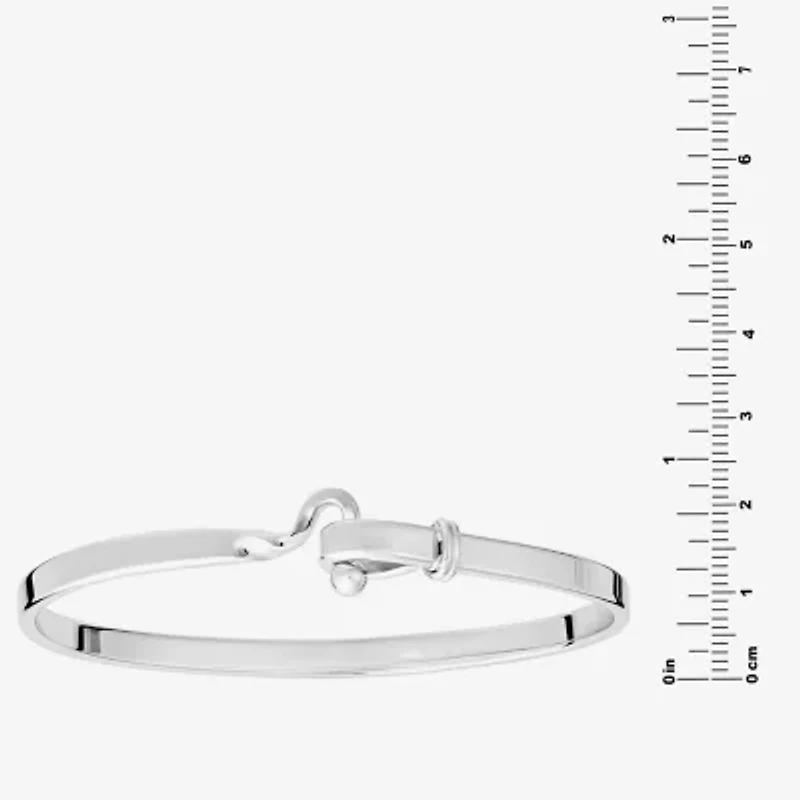 Silver Reflections Womens Pure Silver Over Brass Bangle Bracelet