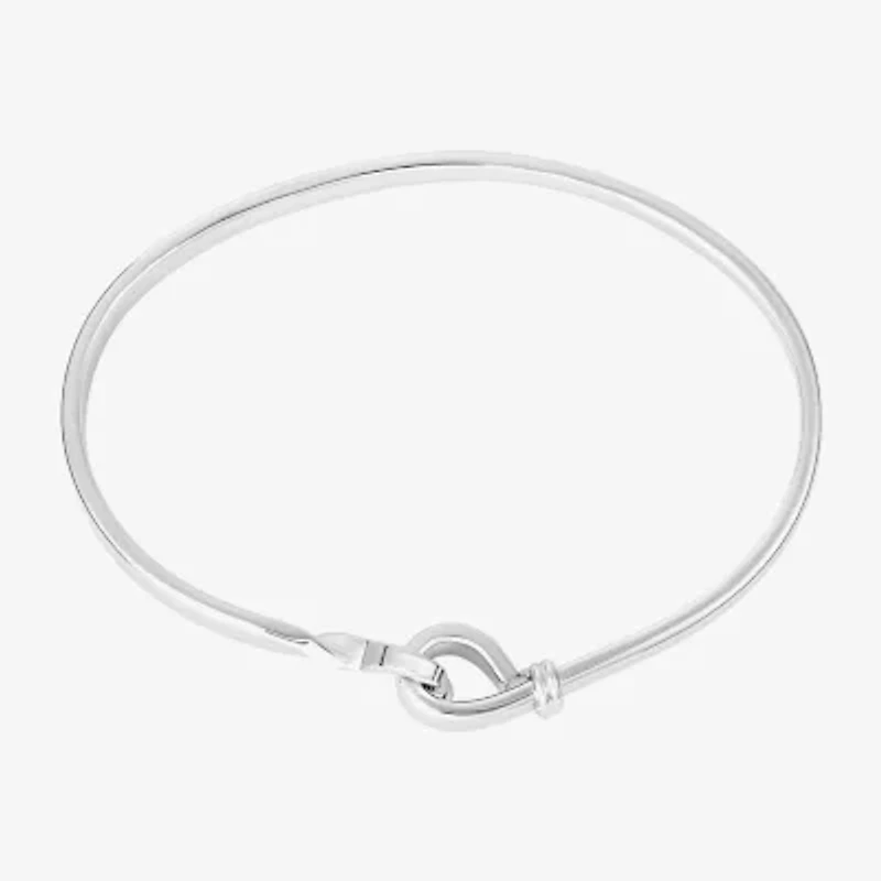 Silver Reflections Womens Pure Silver Over Brass Bangle Bracelet