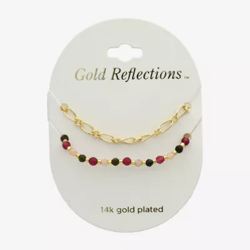 Gold Reflections Womens Multi Color Topaz 2-pc. Necklace Set