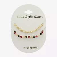 Gold Reflections Womens Multi Color Topaz 2-pc. Necklace Set