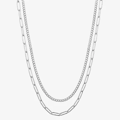 Moda Sport Hypoallergenic Water-Resistant Womens 14K Gold Over Stainless Steel Hypoallergenic 16 Inch Curb Chain Necklace