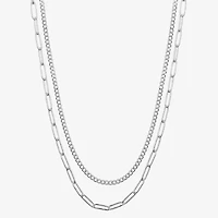 Moda Sport Hypoallergenic Water-Resistant Womens 14K Gold Over Stainless Steel Hypoallergenic 16 Inch Curb Chain Necklace