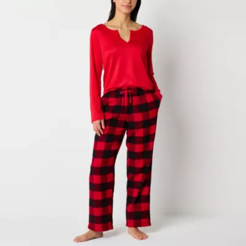 Sleep Chic Womens Flannel Tall Pajama Pants