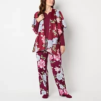 Liz Claiborne Womens Long Sleeve 4-pc. Pajama Sets