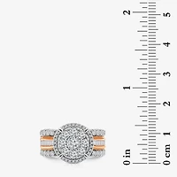 Womens 2 CT. T.W. Natural White Diamond 10K Rose Gold Round Engagement Ring