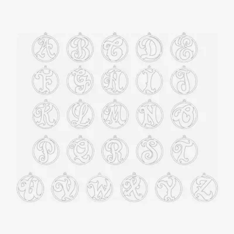 Personalized 25mm Initial and Name Circle Pendant Necklace