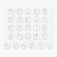 Personalized 25mm Initial and Name Circle Pendant Necklace