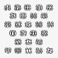 Personalized 18mm Vine Monogram Ring